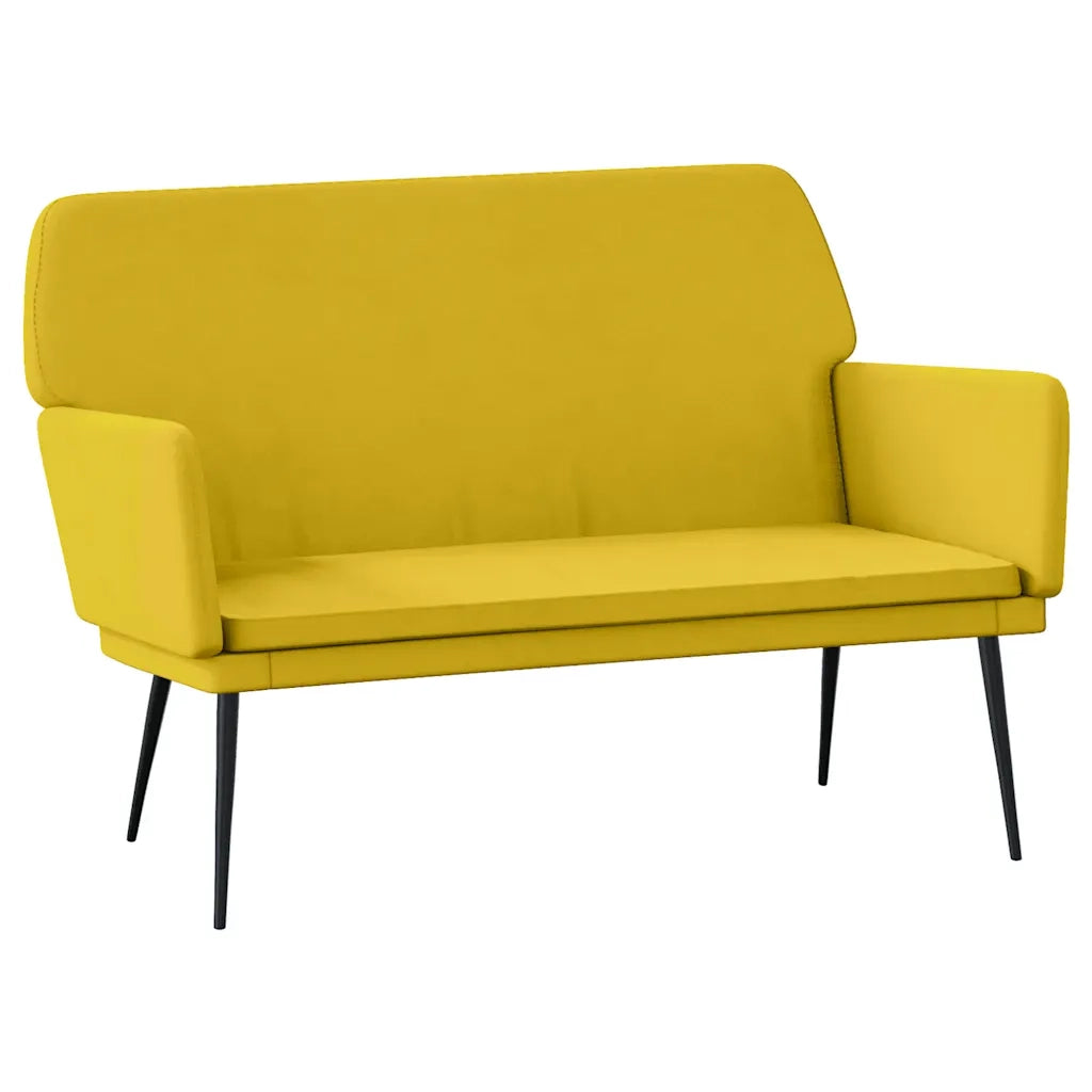 Panca Gialla 108x79x79 cm in Velluto 351388