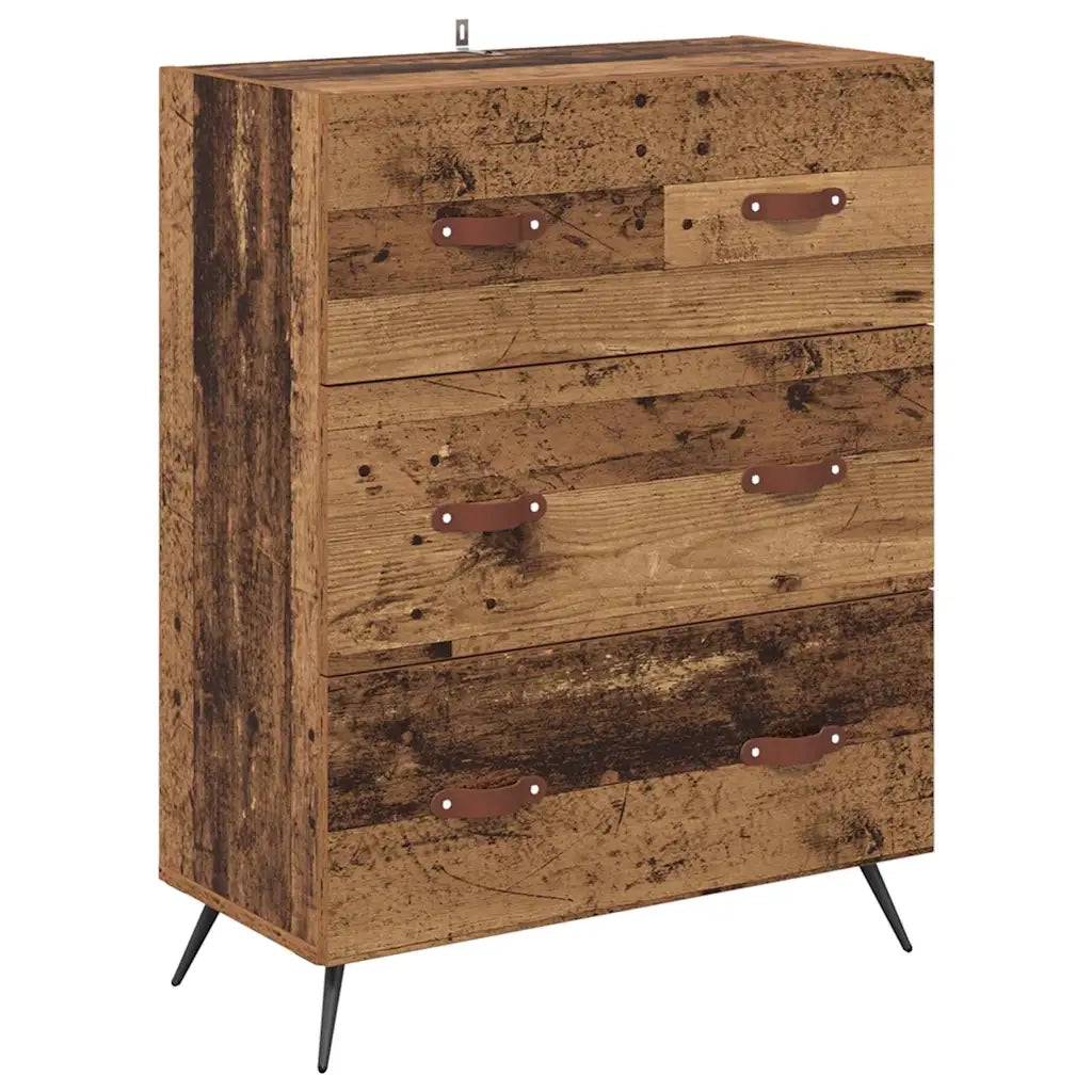 Credenza | Madia | Buffet da pranzo | Armadio da pranzo Legno vecchio 69,5 x 34 x 180 cm Legno multistrato