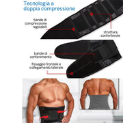 Trade Shop - Fascia Uomo Elastica Compressione Addome Panciera Dimagrante Corsetto Meno 2 Tg -