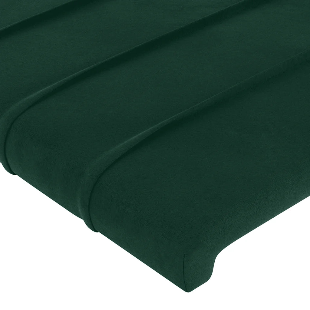 Testiera ad Orecchio Verde Scuro 147x23x118/128cm in Velluto 3118147