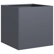 Fioriera | Cassetta per fiori | Vaso Antracite 40x40x40 cm in Acciaio Laminato a Freddo