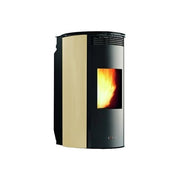 COLA LAK4Z10Y WAVE VETRO Stufa a pellet canalizzata ventilata Potenza 12,70 kW Capacita' serbatoio 25 Kg Telecomando incluso colore Avorio