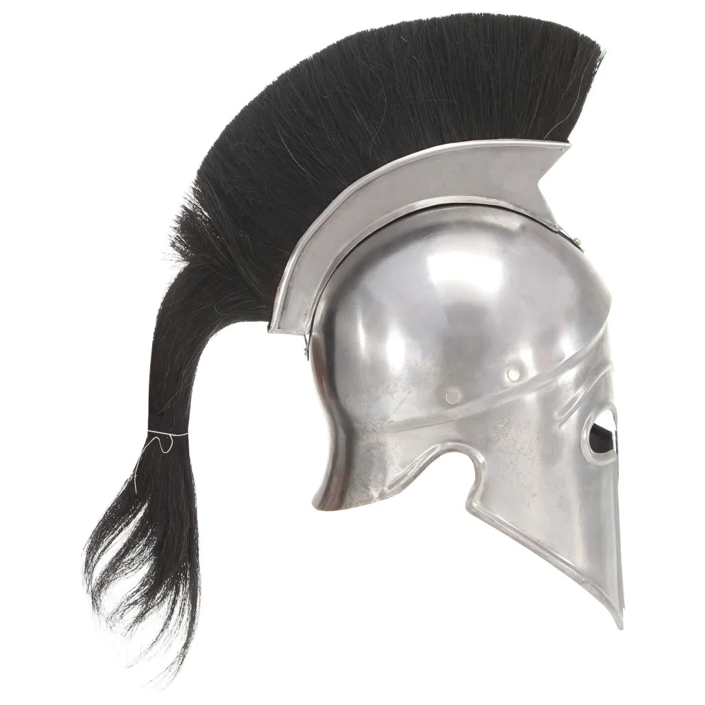 Elmo da Guerriero Greco Antico per LARP in Acciaio Argento CFW3159525