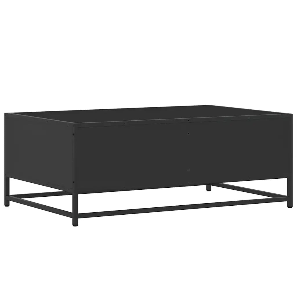 Tavolino salotto | Tavolino da caff¨¨ | Tavolino da Soggiorno Nero 90x57x35 cm in Truciolato e Metallo