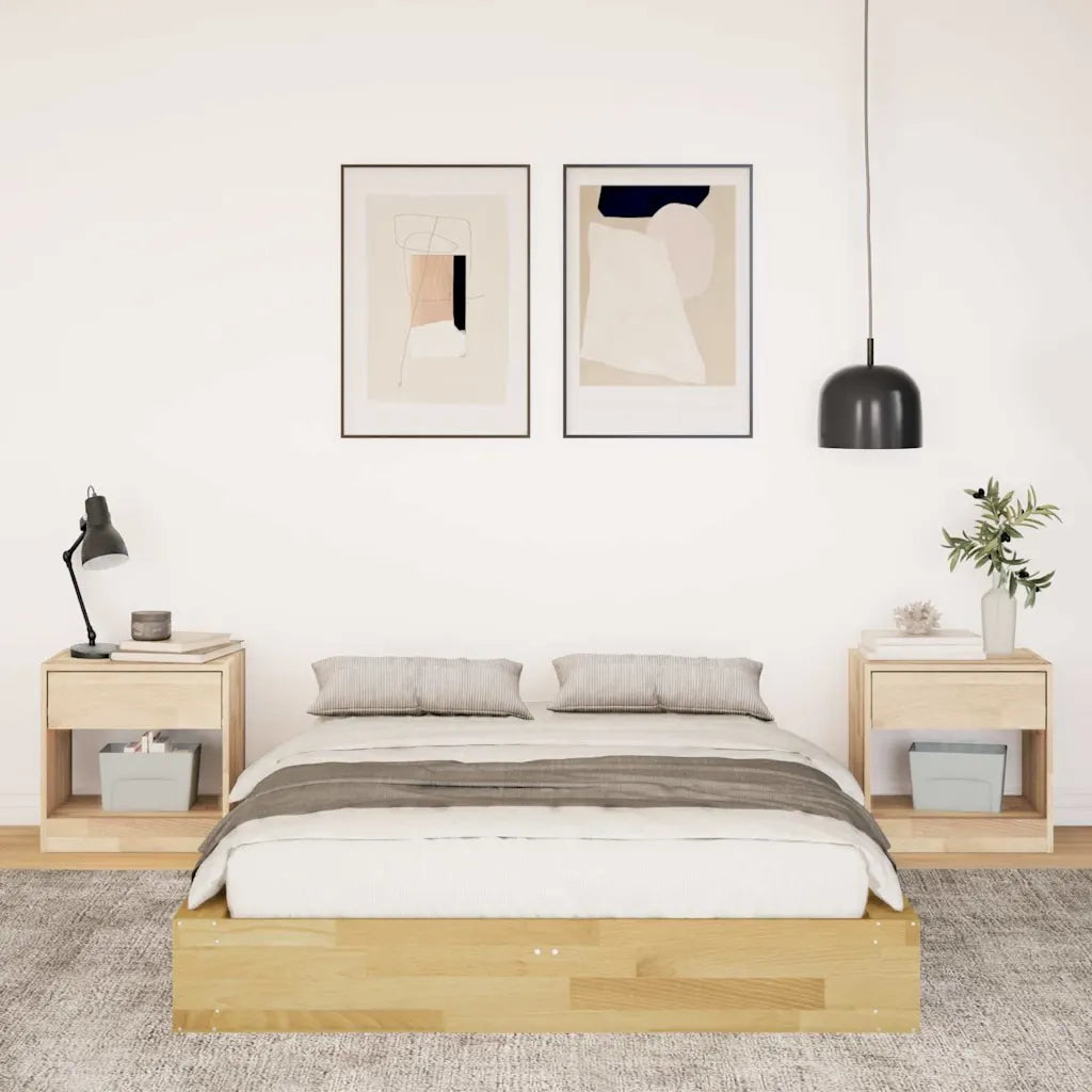 Struttura Letto Senza Materasso 120x190 cm in Legno di Rovere 3324130