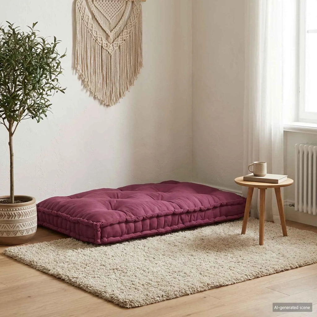 Cuscino per Divano Pallet Bordeaux 120 x 80 x 12 cm Tessuto 4019088