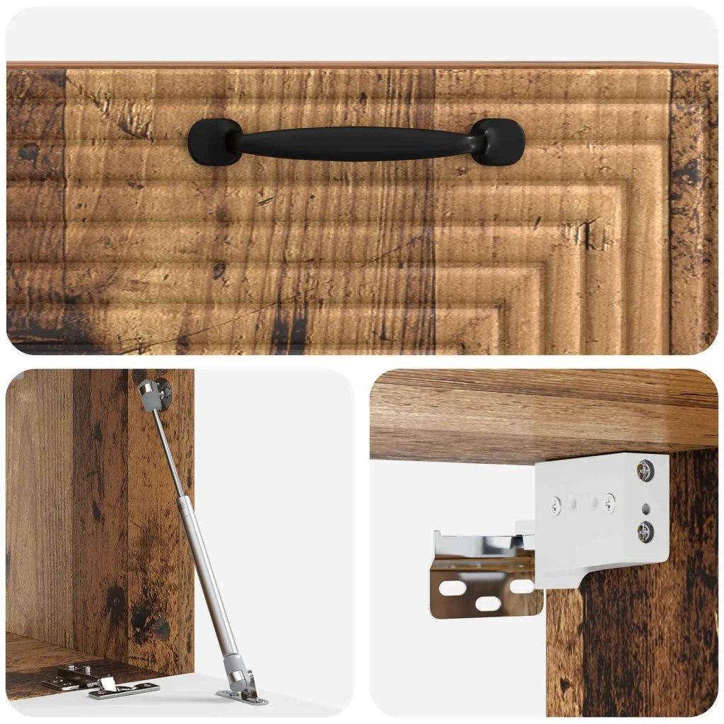 Mobile Porta TV da Muro Legno antico 59,5 x 31 x 30 cm 898713