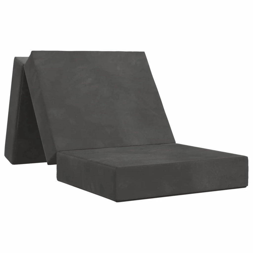 Divano Letto Pieghevole 75 x 63 x 45 cm Grigio Scuro 900144