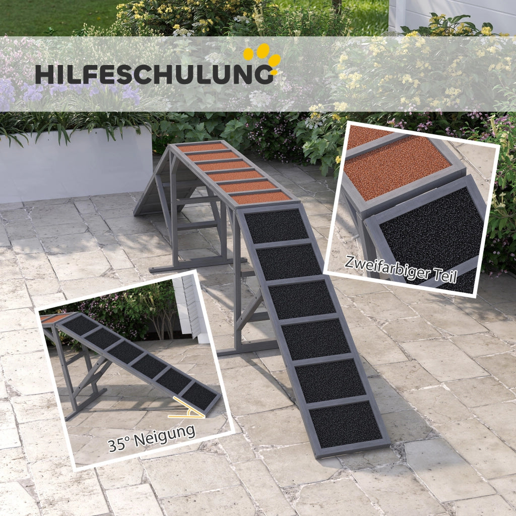 Ponte Agility per Cani ¨C zephmum ¨C Grigio 335x55x60 cm