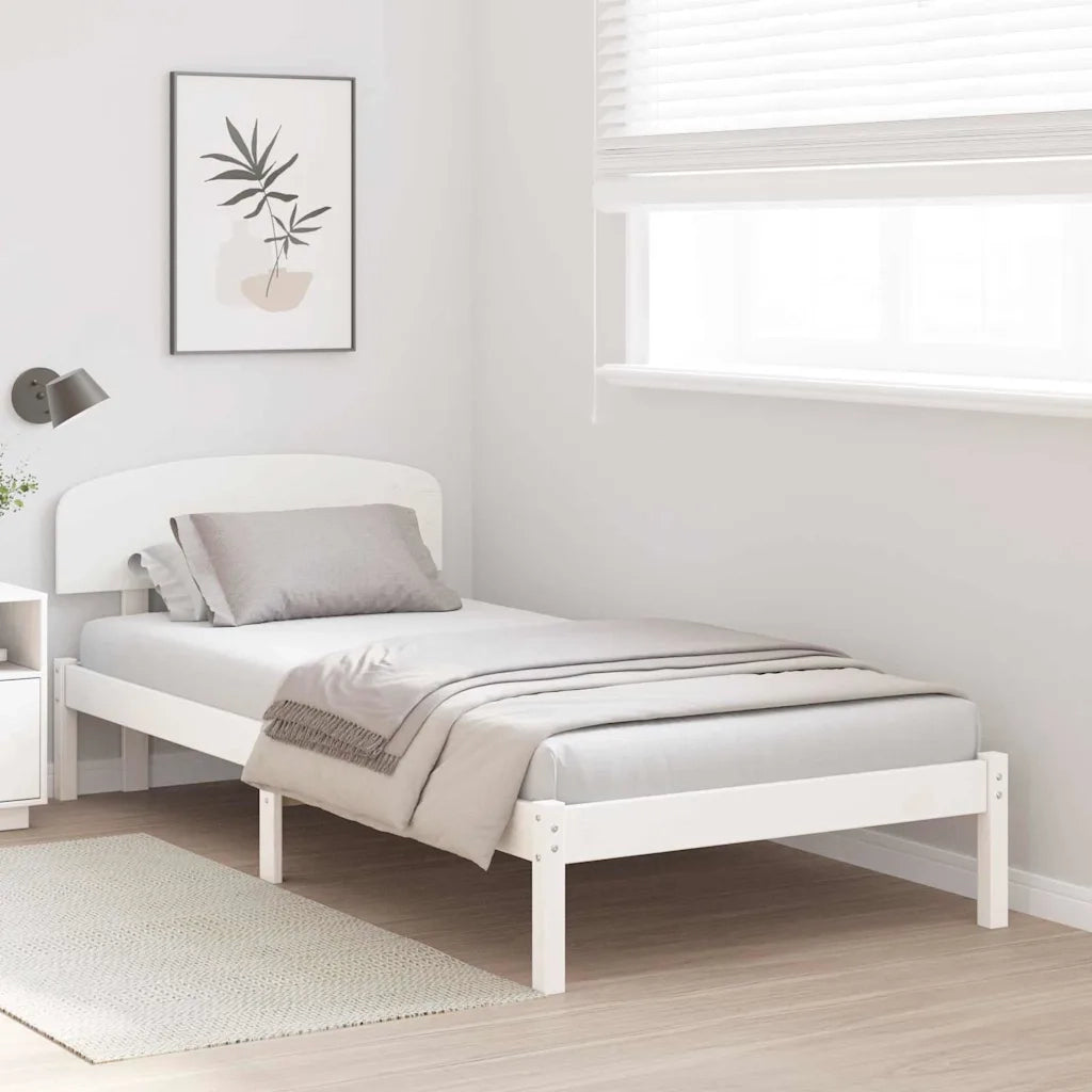 Struttura del letto Bianco 80 x 200 cm Pino massello 872084