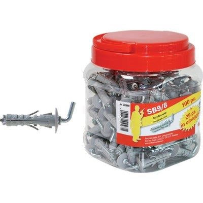 TASSELLO NYLON SB GANCIO CORTO PROMOPACK FISCHER - SB  9/8 CF=PZ 100+25- 1 confezioni