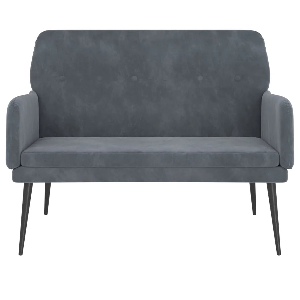 Panca Grigio Scuro 108x79x79 cm in Velluto CFW2110095