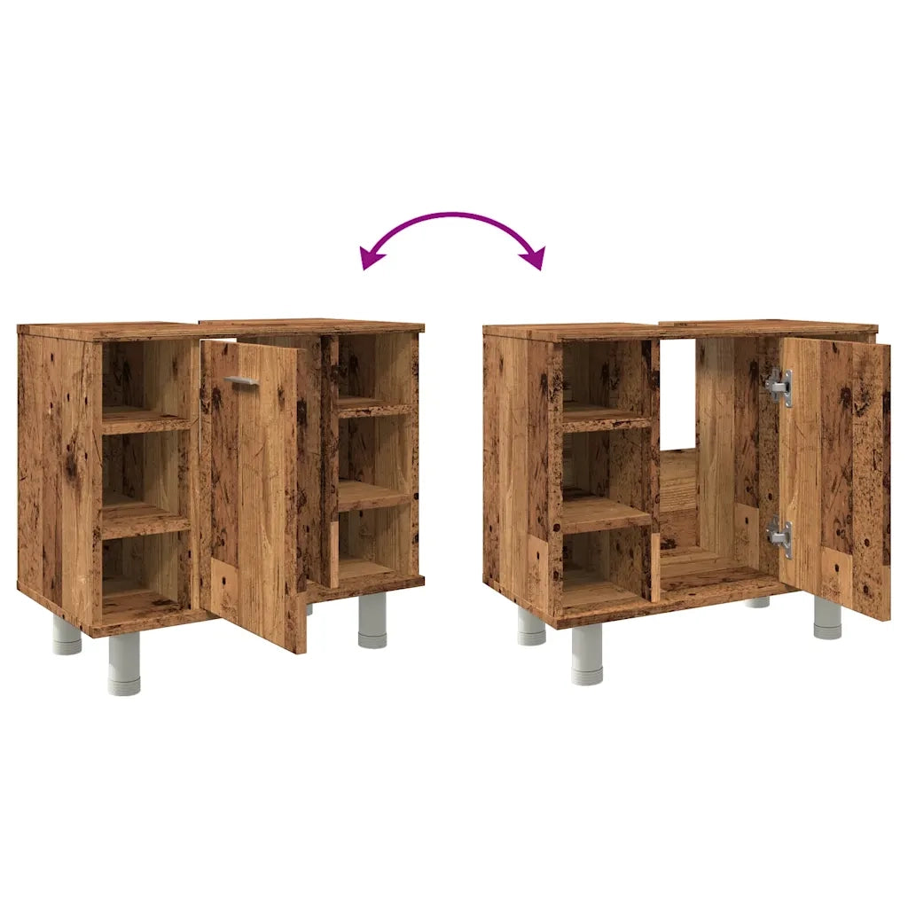 vidaXL Mobile da Bagno Legno Antico 60x32x53,5 cm in Legno Multistrato