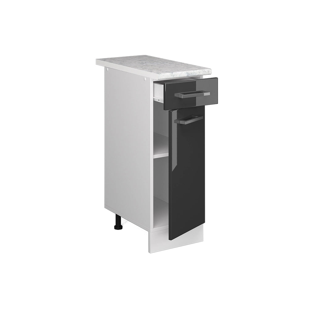 Vicco Mobiletto base per cucina Antracite lucido 30 cm , PL Marmo