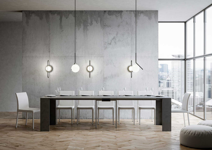 Consolle Allungabile 90-302x42x76.8 cm in Nobilitato Grigio