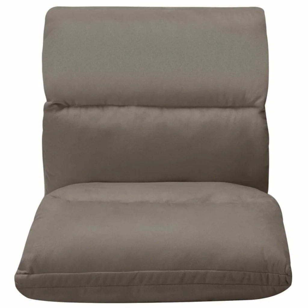 Sedia a Sdraio da Terra Pieghevole Grigio Scuro in Microfibra cod mxl 66676