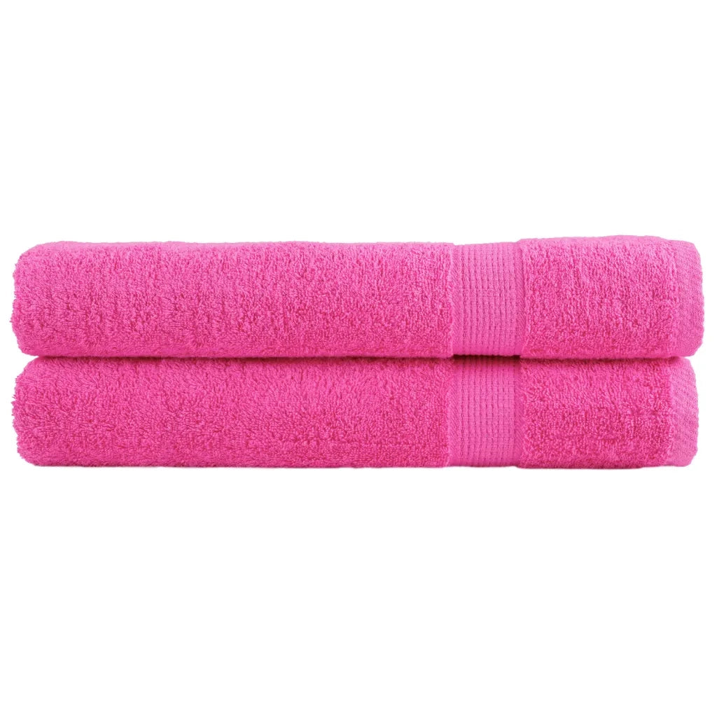 Asciugamani per Sauna SOLUND 2 pz Rosa 80x200 cm 600 g/m² 137530