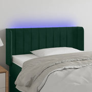 Testiera a LED-Testata con LED Verde Scuro 83x16x78/88 cm in Velluto 819404