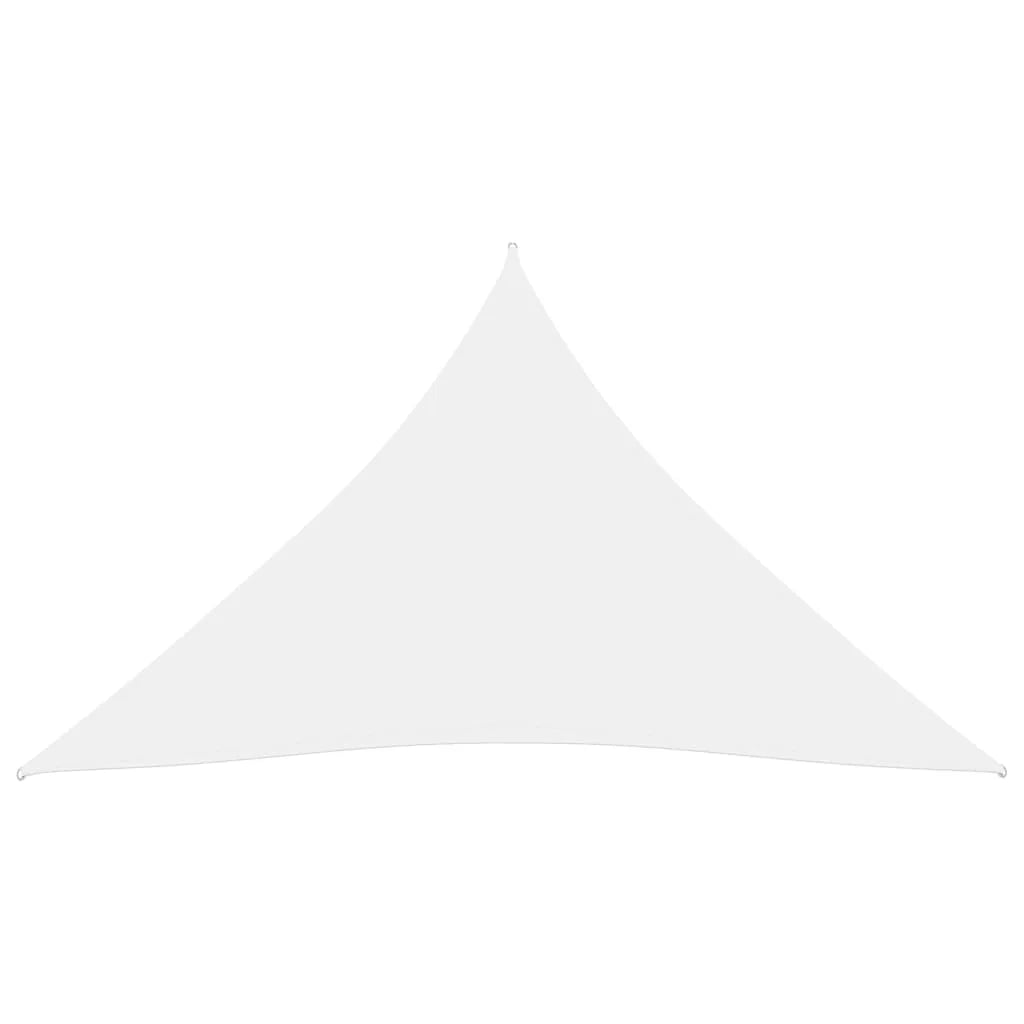 Vela ombreggiante triangolare in tessuto Oxford 5 x 7 x 7 m bianco 02_0009936