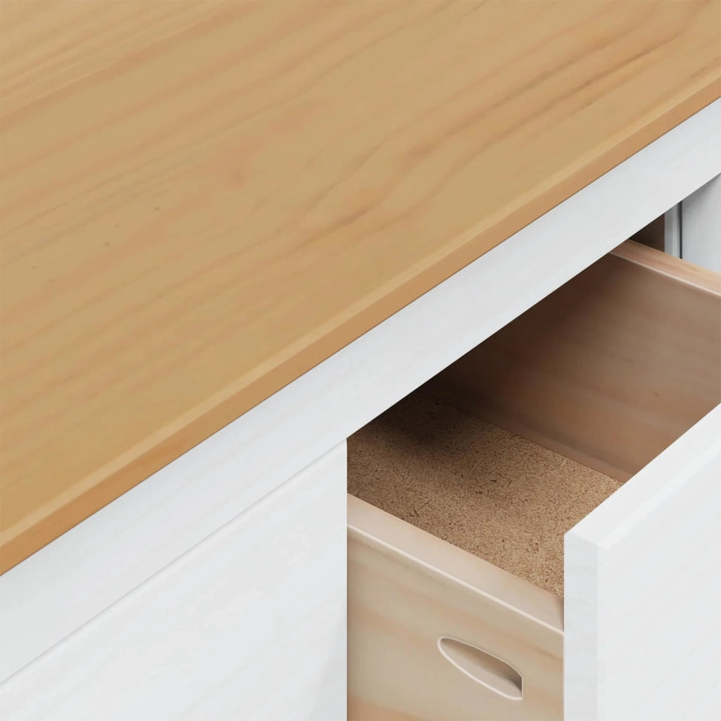 Tavolino da salotto con cassetto HILL Bianco e marrone miele 42025041