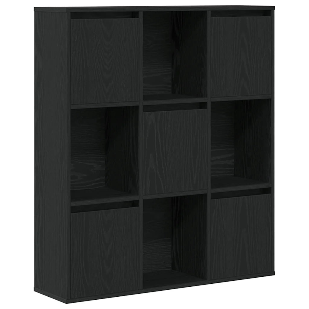 Libreria-Scaffale per Libri-Mobile di Stoccaggio Rovere Nero 89x24x101,5 cm in Legno Multistrato