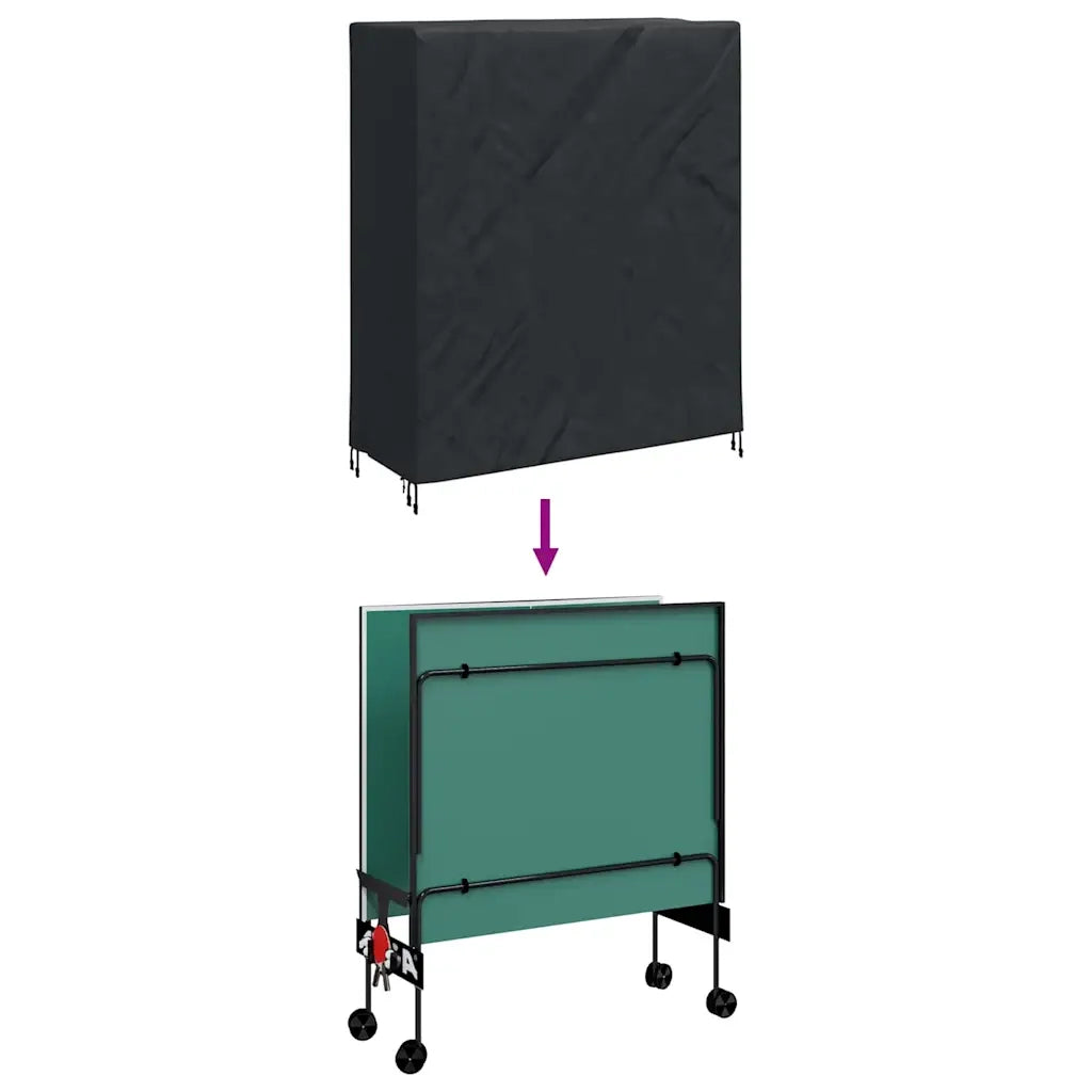 Copertura Tavolo Pingpong Nero 165 x 70 x 185 cm Tessuto 4105929