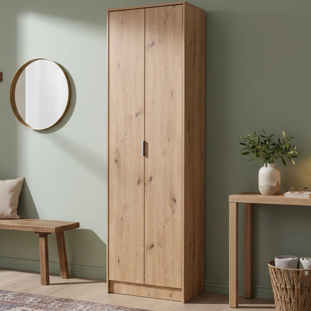 Mobile Portascarpe Delizia, Scarpiera 6 Ripiani, 60x33x191.5h cm Marrone Rovere Nodi