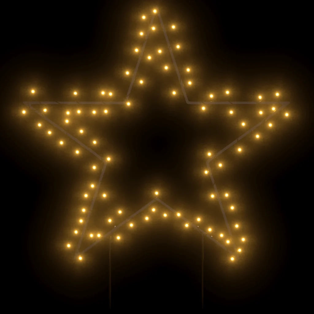 Decorazione Luminosa Natalizia con Picchetti Stella 80LED 60cm 357716