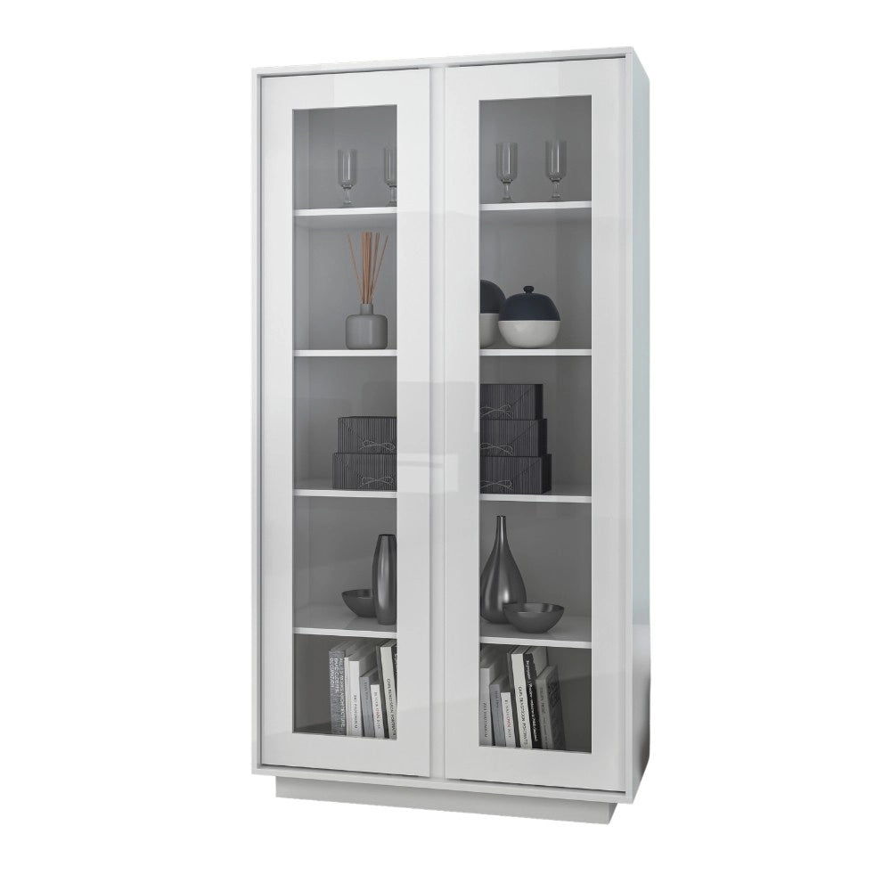 Vetrina ante bianco lucido 92x179x43 cm