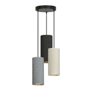 Emibig Bente lampadario Premium 3xE27 nero multicolor 35cm