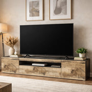 Artropodi, Mobile Porta tv 2 Ripiani Made in Italy, 200x40x37h cm Marrone Acero