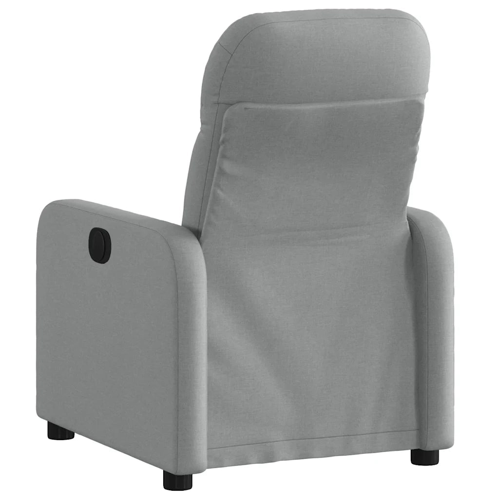 Poltrona | Sedia Relax Elettrica Reclinabile Grigio Chiaro in Tessuto