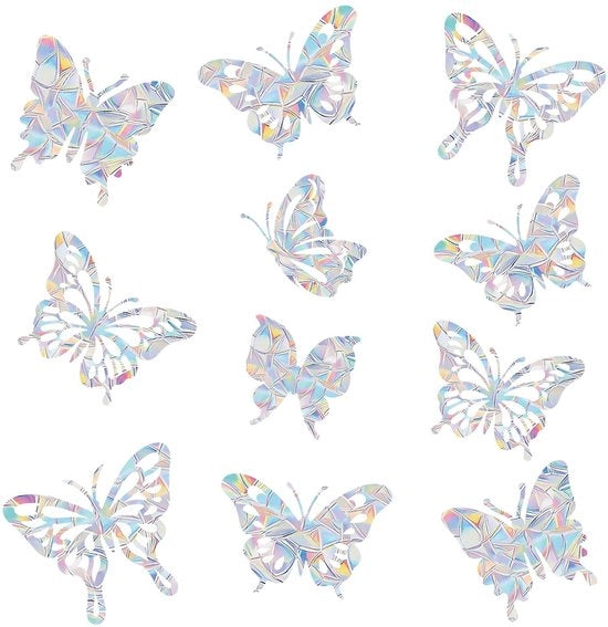 Sticker per finestra con effetto prisma 14 pezzi - protezione per gli uccelli - decorazione per finestre - carta da suncatcher - protezione contro gli impatti - protezione efficace contro le collisioni