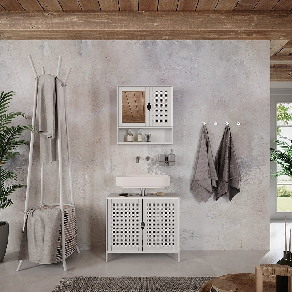 Vicco Set di mobili da bagno Bianco 2 parti