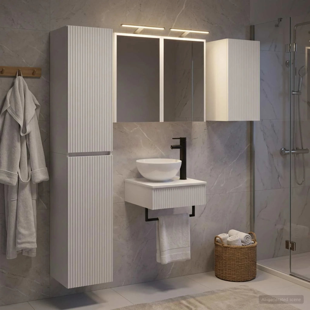 Set di mobili per il bagno 5 pcs Bianco 3407247