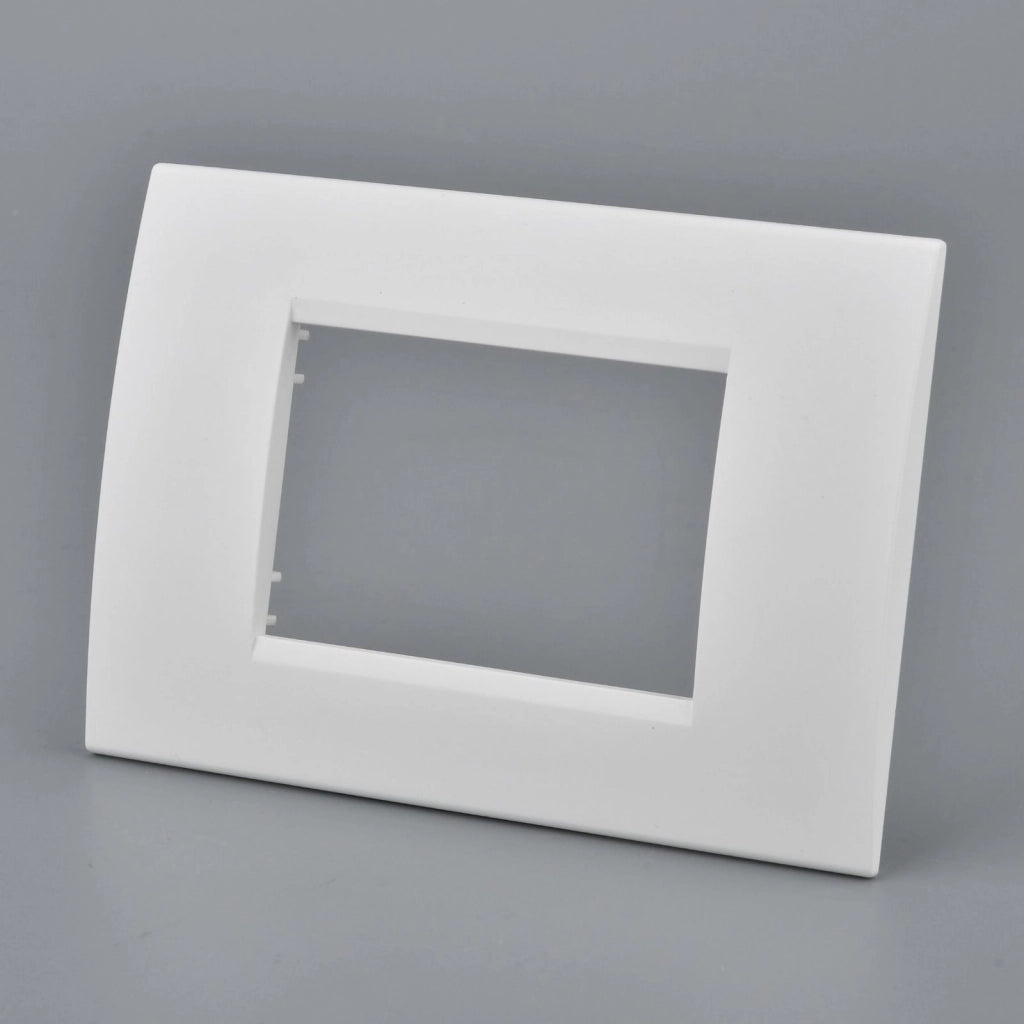 Placca Plastica Quadrata MBL 3M Bianco Compatibile Bticino Living BLN89301