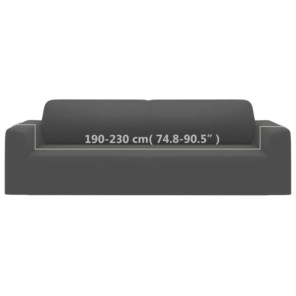 Fodera Elasticizzata Divano 3 Posti Jersey Poliestere Antracite CFW3825997