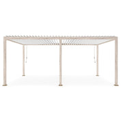 Pergola ocean 3,6x6m in alluminio colore bianco/legno naturale
