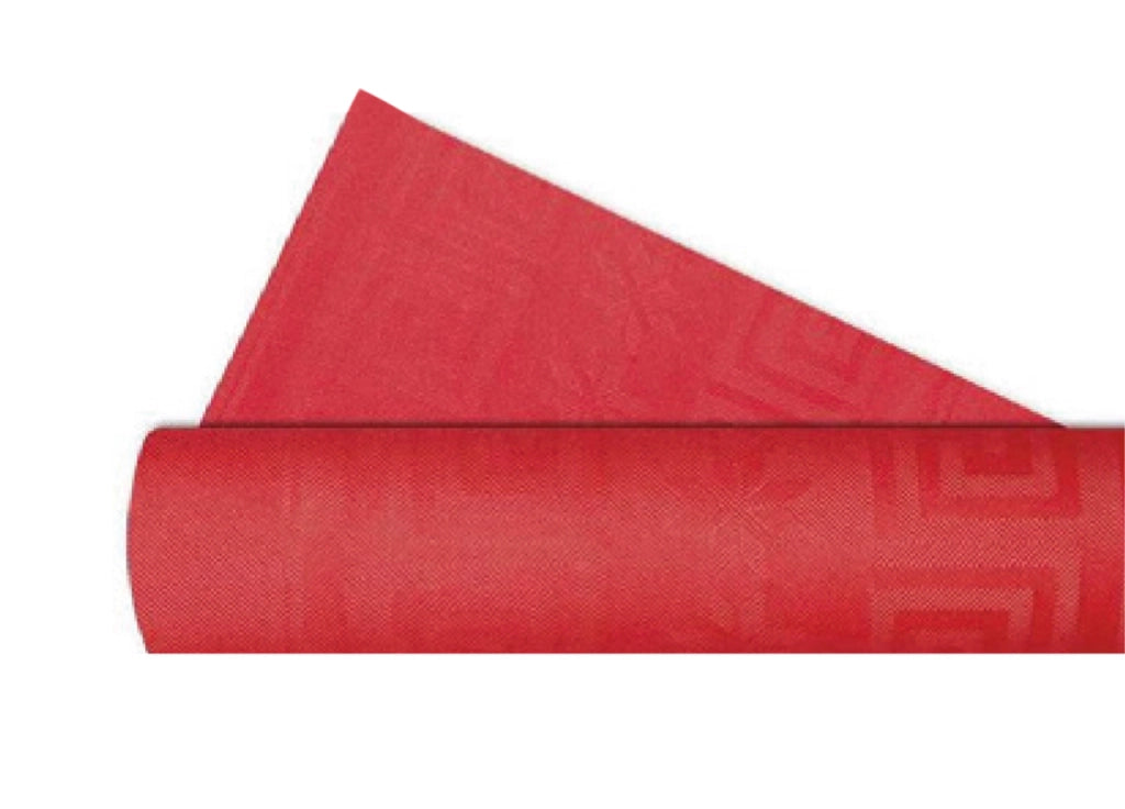 Rotolo Tovaglia Tinta Unita Per Feste Antistrappo 100% Carta Made Italy 5mtx1,20mt - 5 Metri - Rosso