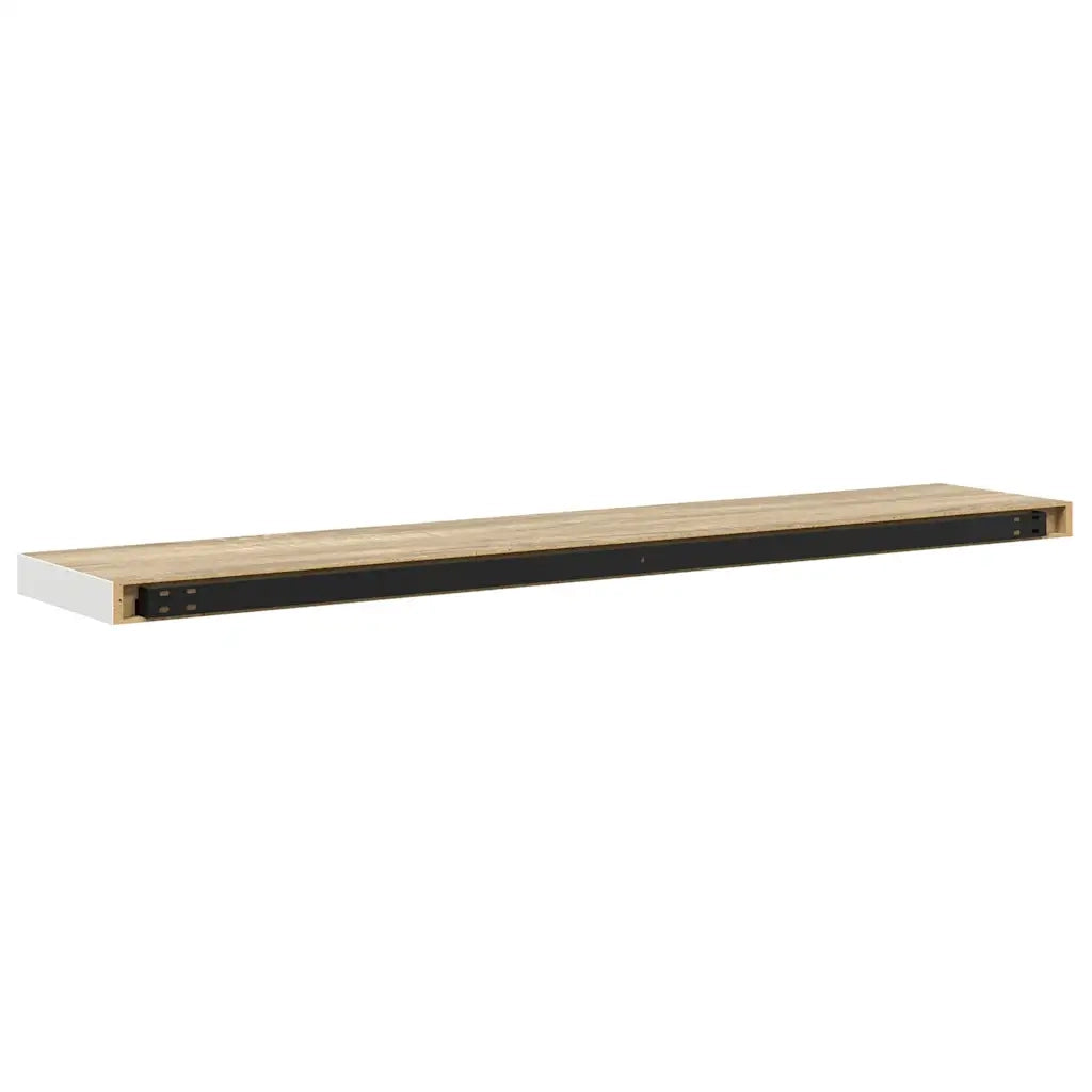 Scaffali a Parete 2 pz Rovere e Bianco 120x23,5x3,8 cm in MDF 326586