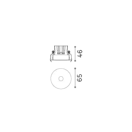Faretto Ad Incasso Infinity 1 Luce Led Integrato Nero