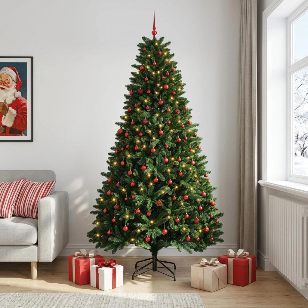 Albero di Natale artificiale verde medio con palline 300 cm 3467370