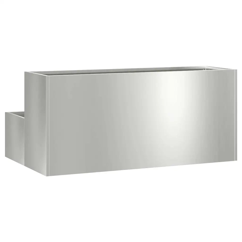 Fioriere | Cassetta per fiori | Vaso da giardino Argento 100 x 60 x 45 cm Acciaio zincato
