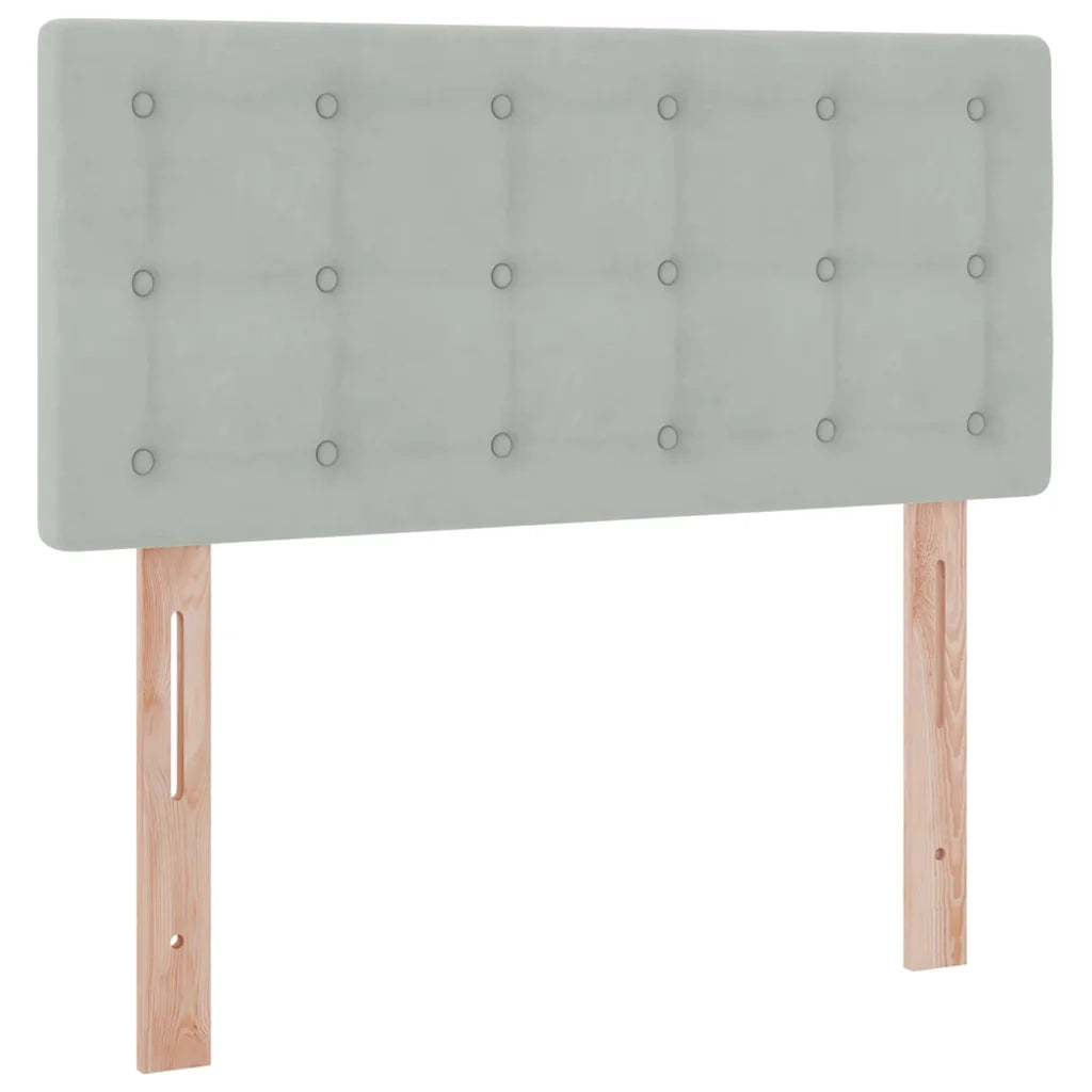 Letto con Contenitore Grigio chiaro 90 x 190 cm Velluto 3370845