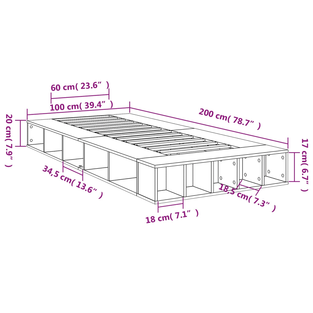 Giroletto Grigio Sonoma 100x200 cm in Legno Multistrato 3280515