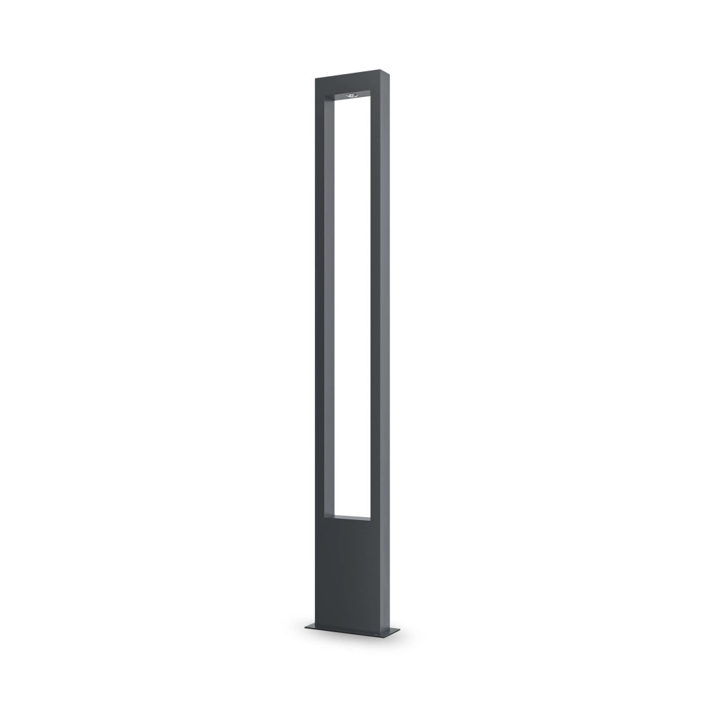 Lampada Da Terra Moderna Per Esterno Metallo Grafite Luce Led 20W Ip65
