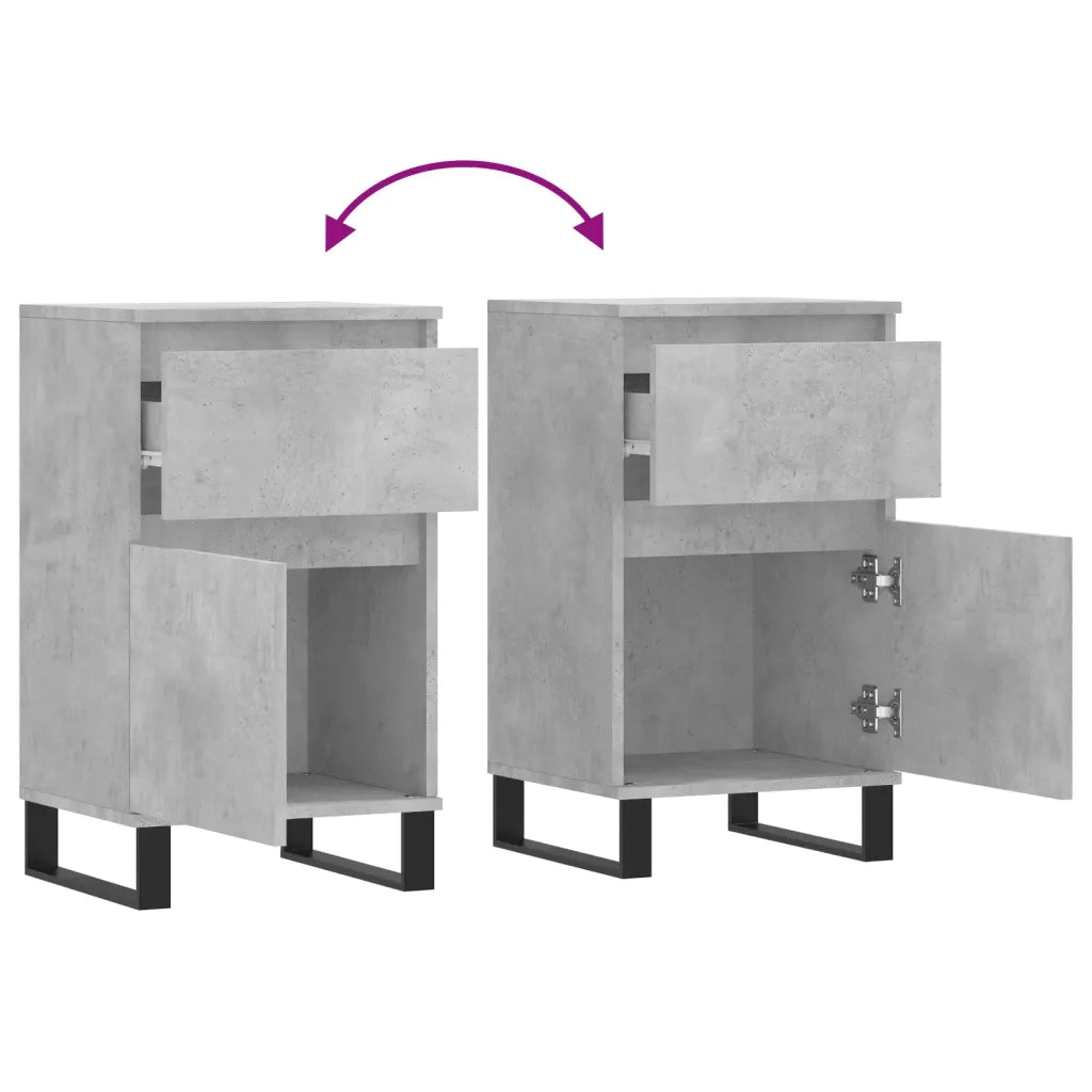 Credenza Grigio Cemento 40x35x70 cm in Legno Multistrato 831172
