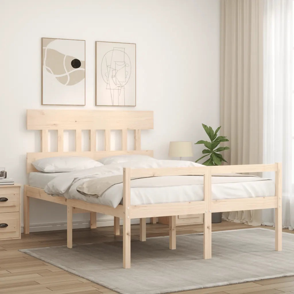 Letto per Anziani con Testiera 120x200 cm in Legno Massello 3195411