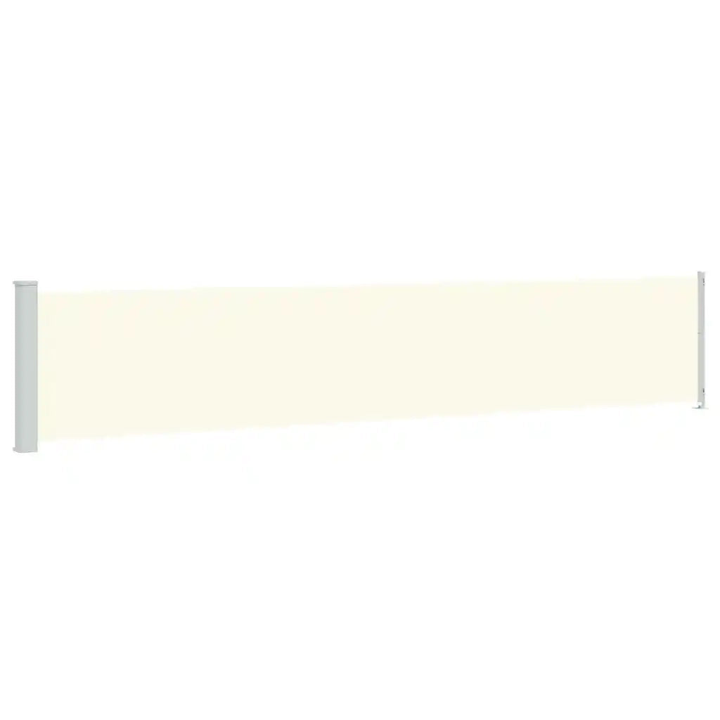 Tenda Laterale Retrattile per Patio-Tenda parasole per balcone 117x600 cm Crema