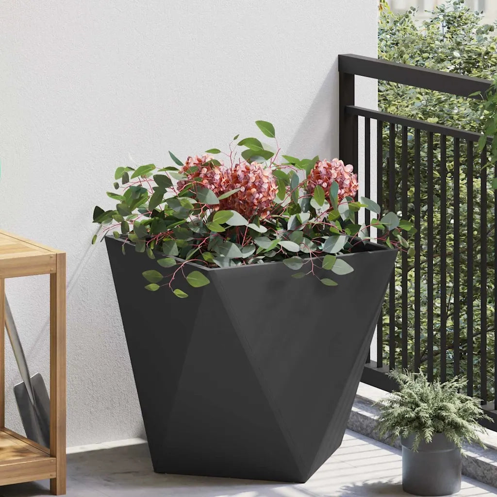 Fioriera | Cassetta per fiori | Vaso Nero 50 x 50 x 50 cm Acciaio